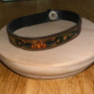 Vintage Mayan Leather Bracelet! Vintage